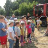 Uczniowie an pikniku strażackim podczas Family Day